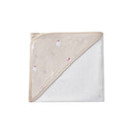 swaddle blanket with animal pattern on a white background