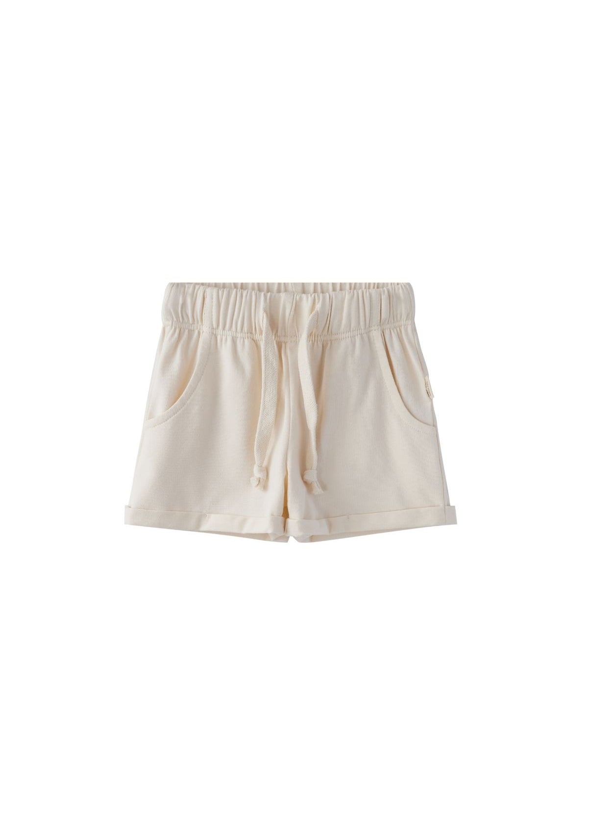 front of Organic Essential Shorts-Antique White