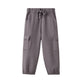Gray cargo pants on a white background