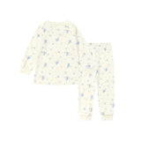 back of Organic Toddler Pajama Set-Blueberry