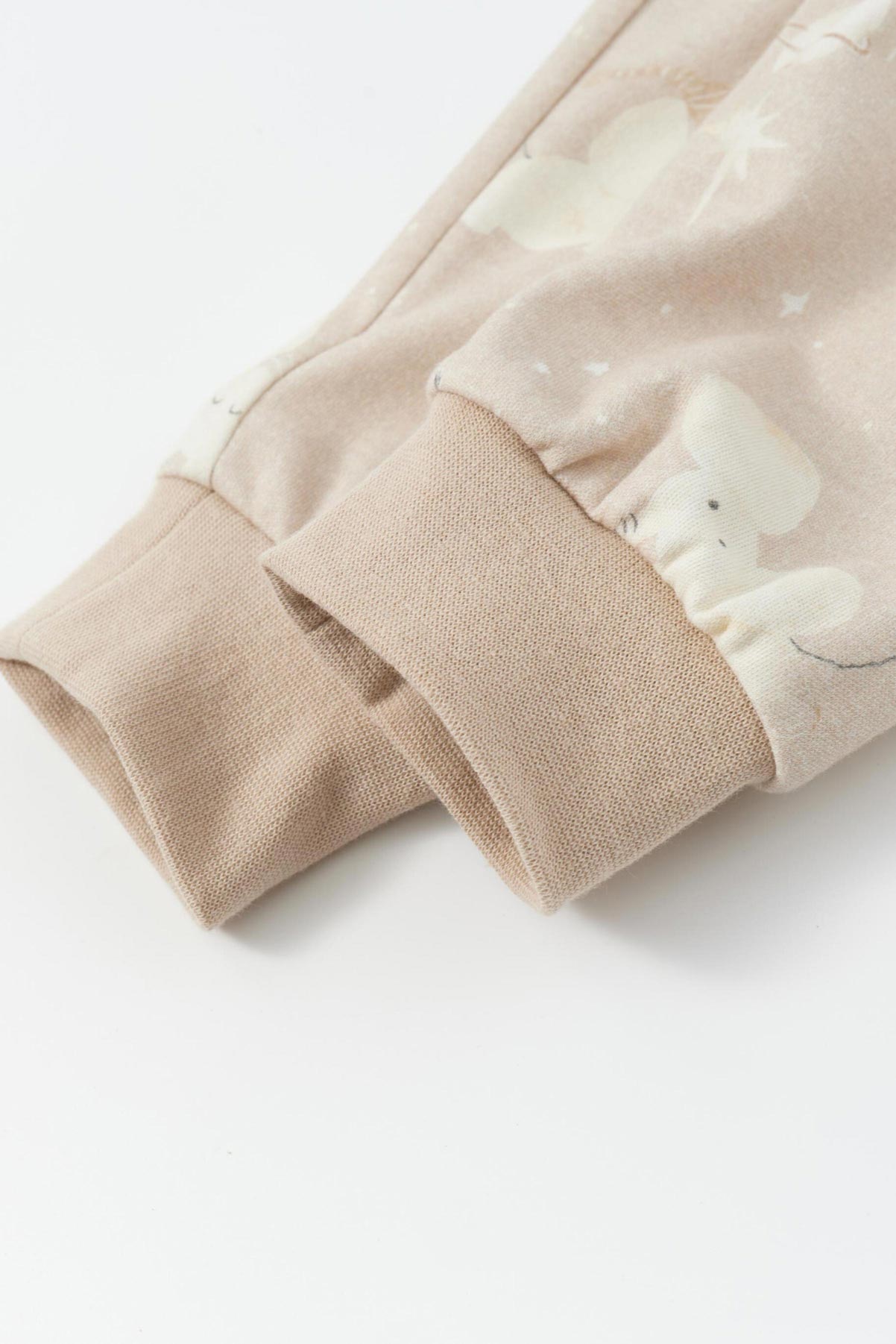 bottom detail of Organic Toddler Pajama Set-Stary