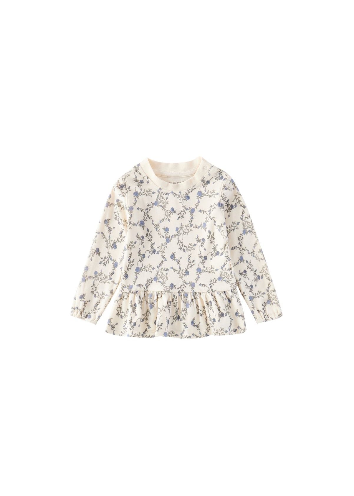 Front of Toddler Ruffle Long-sleeve shirt-Roses
