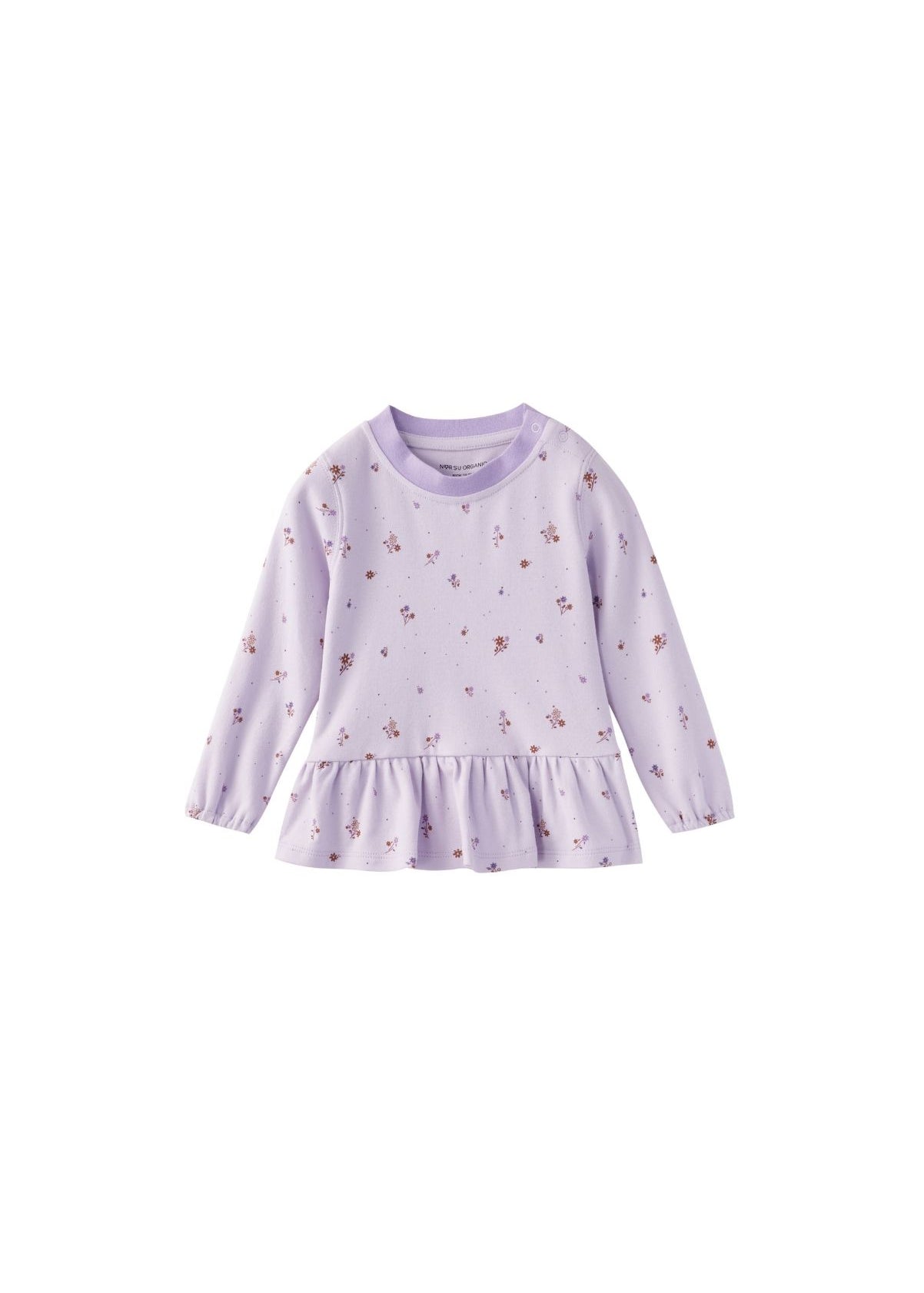 Front of Toddler Ruffle Long-sleeve shirt-Violet