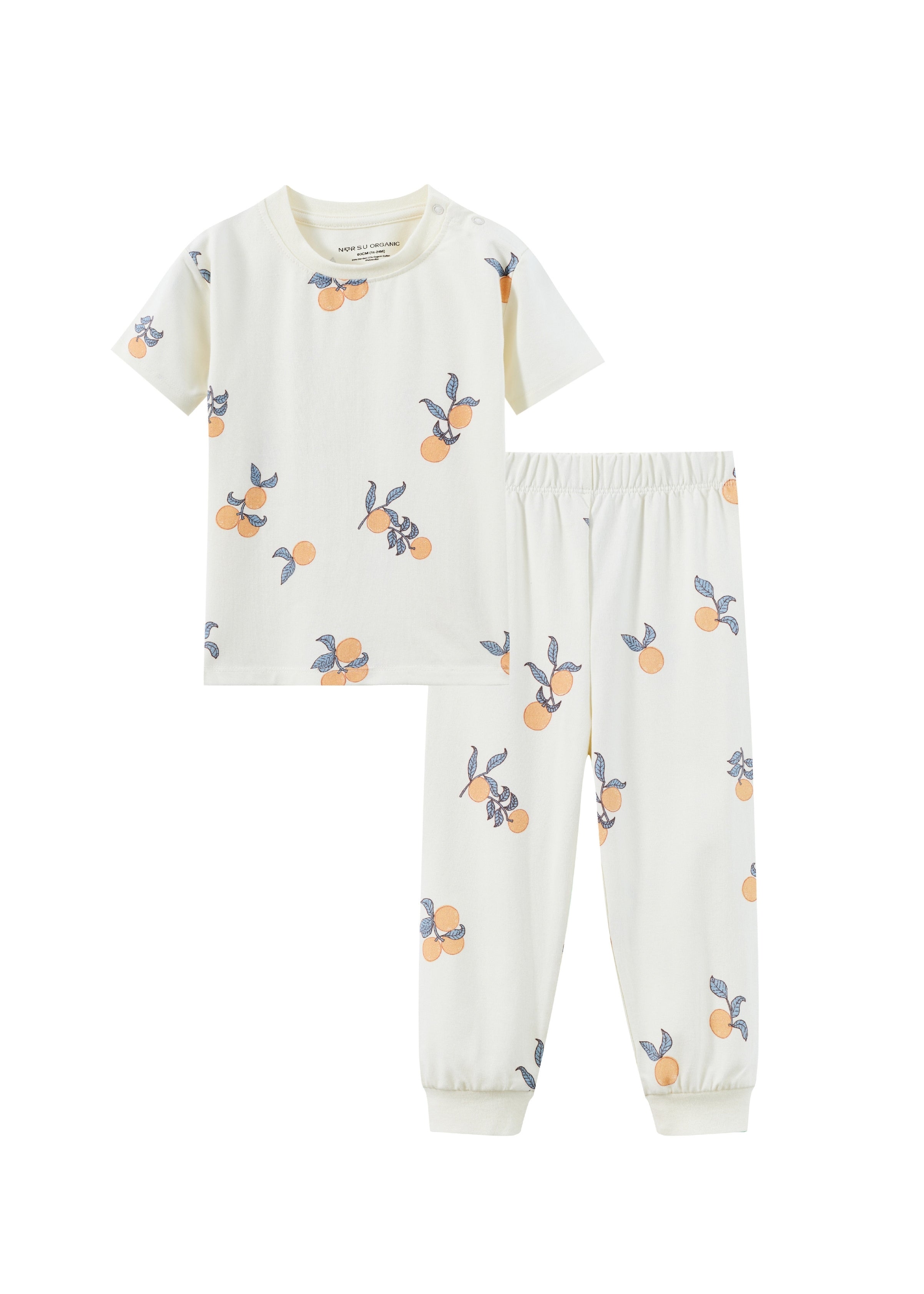 Organic Bamboo Summer Pajama Set-Clementine