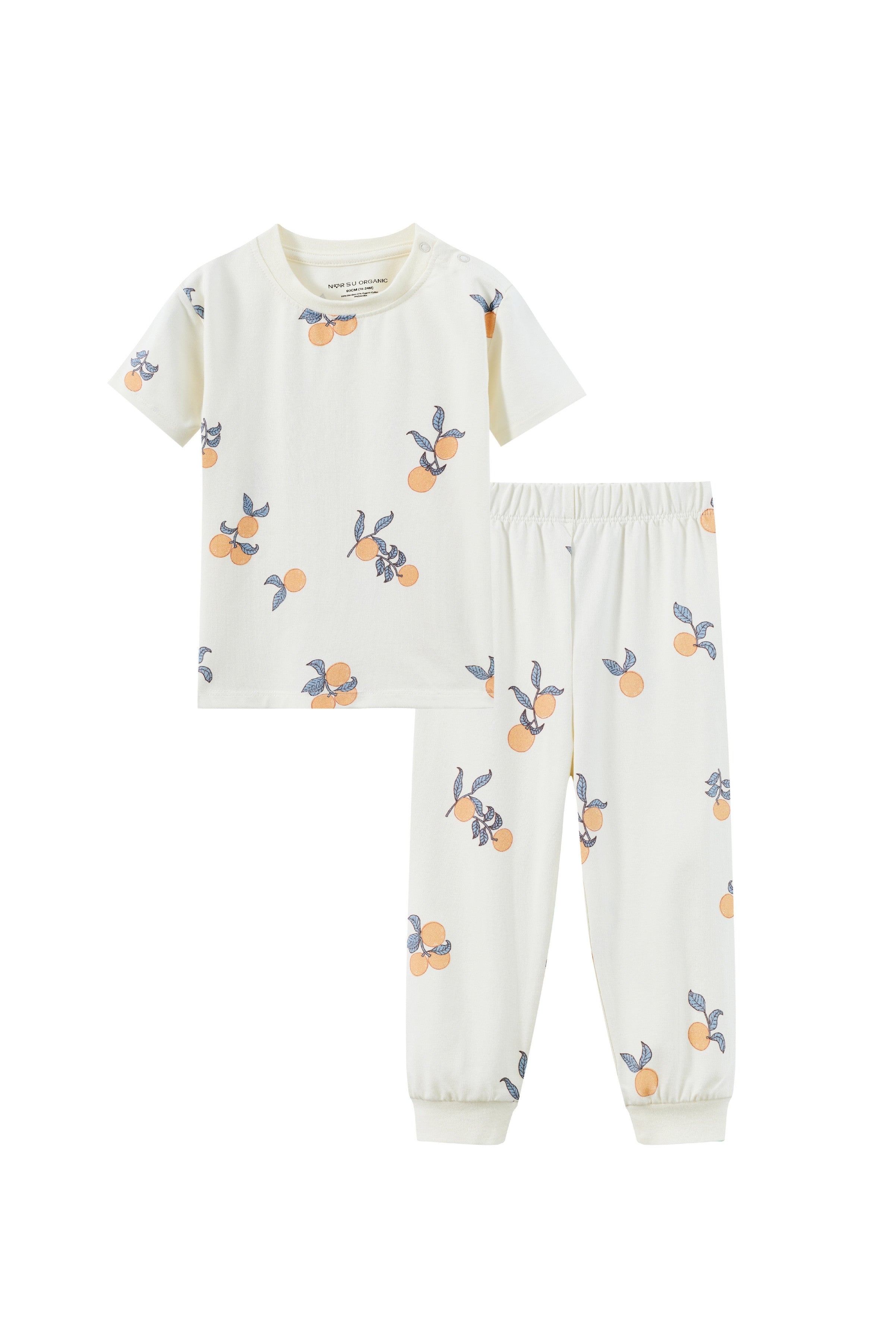 Organic Bamboo Summer Pajama Set-Clementine