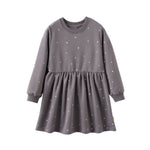 Gray dress with star pattern on a white background