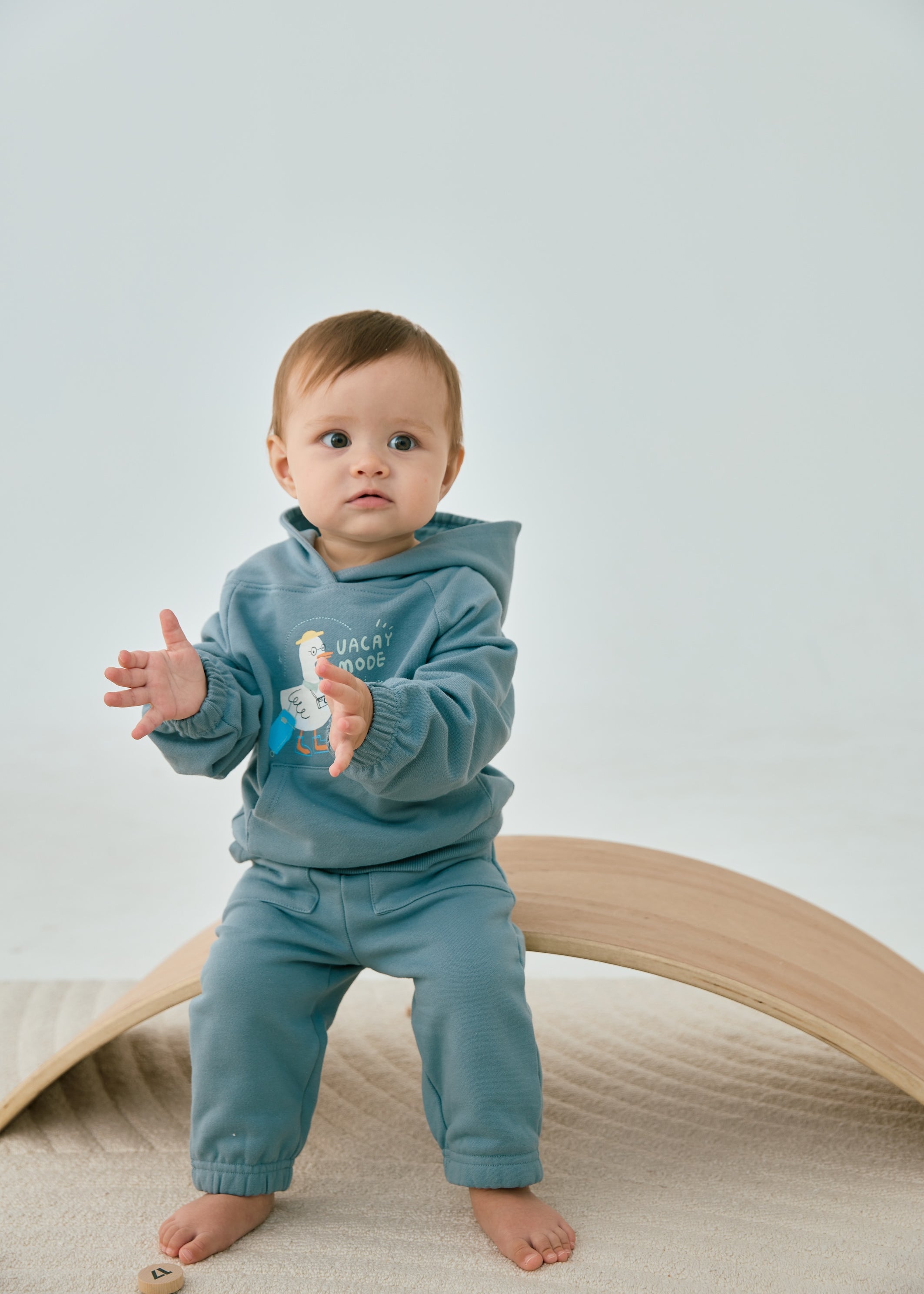 Organic Toddler Fleece Sweatpant-Lead