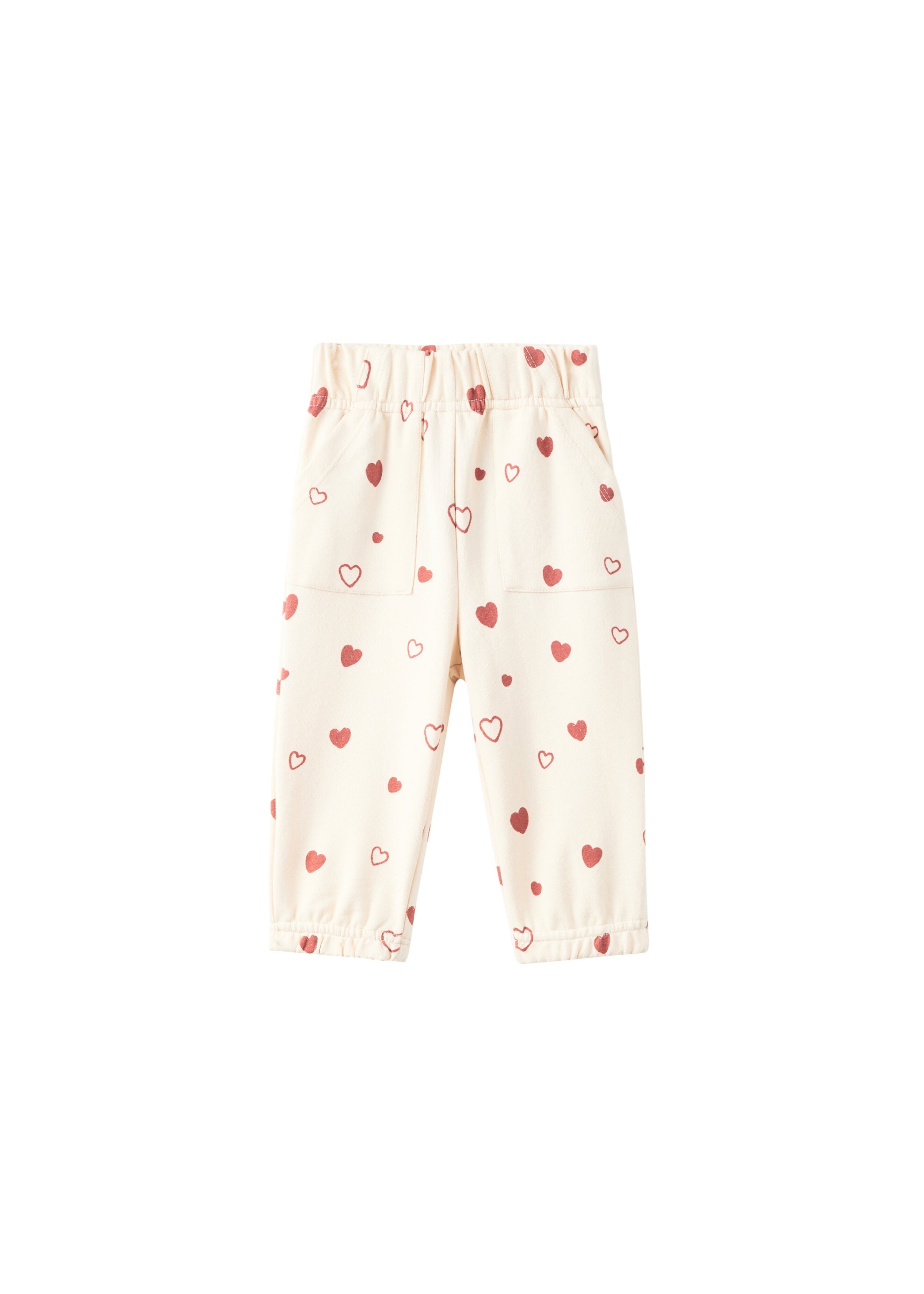 Organic Toddler Fleece Sweatpant-Hearts