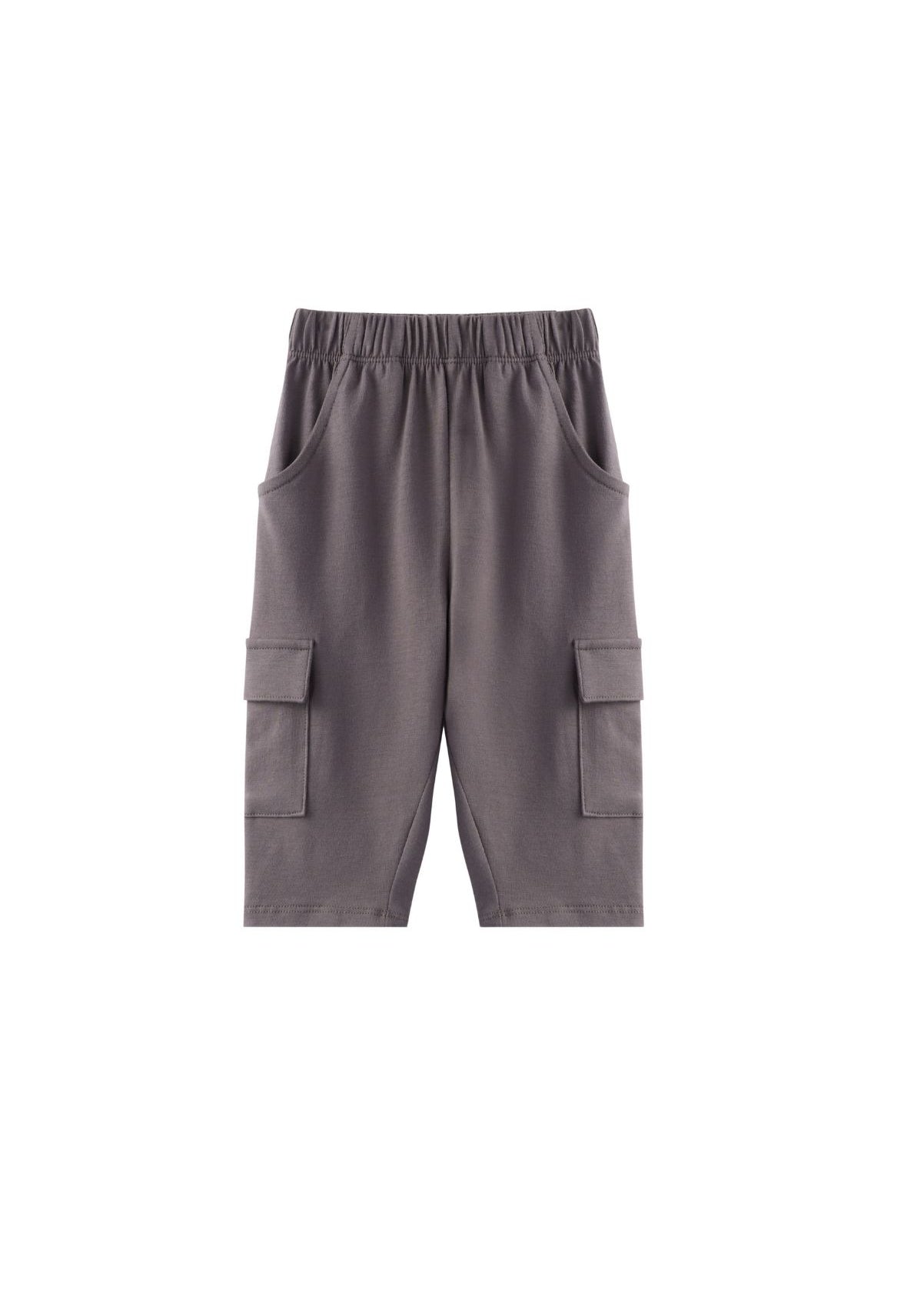 Front of Toddler Organic Cargo Pant-Dark grey