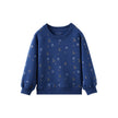 Blue sweatshirt with pattern on a white background
