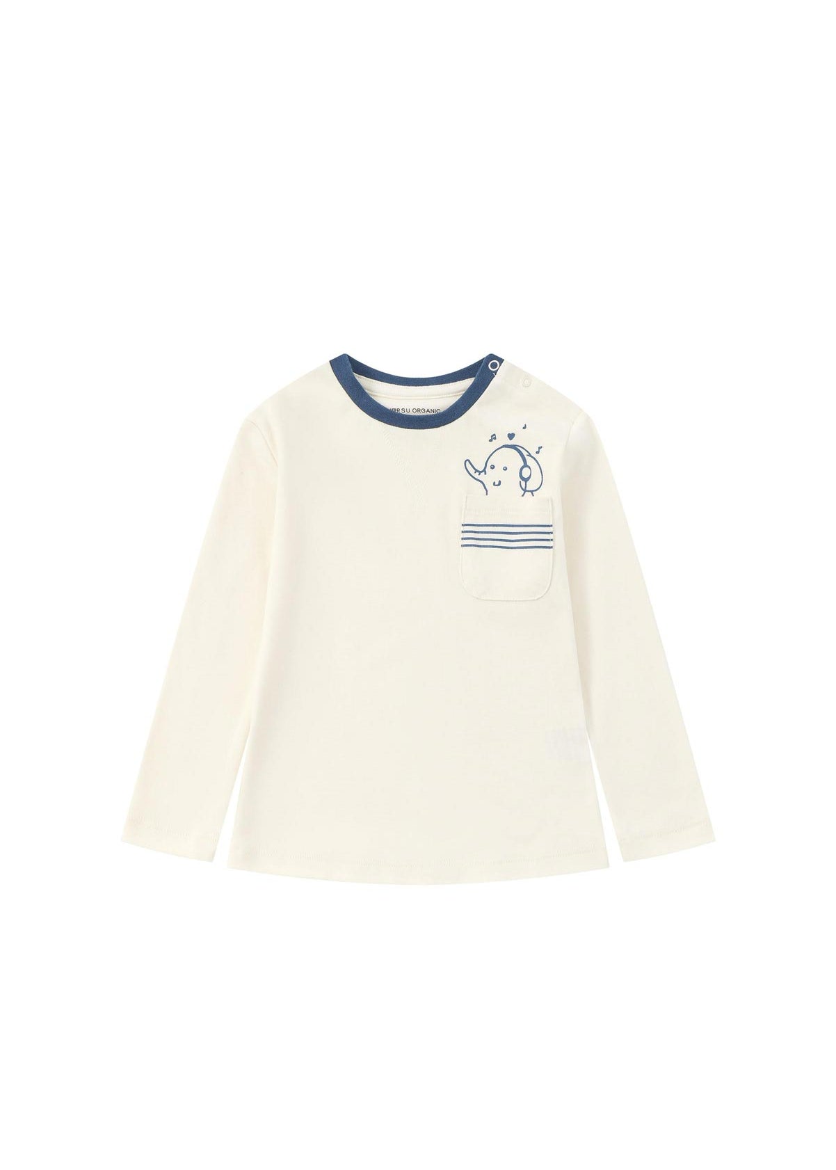 front of Toddler Organic Long Sleeve Tee Shirt-Music