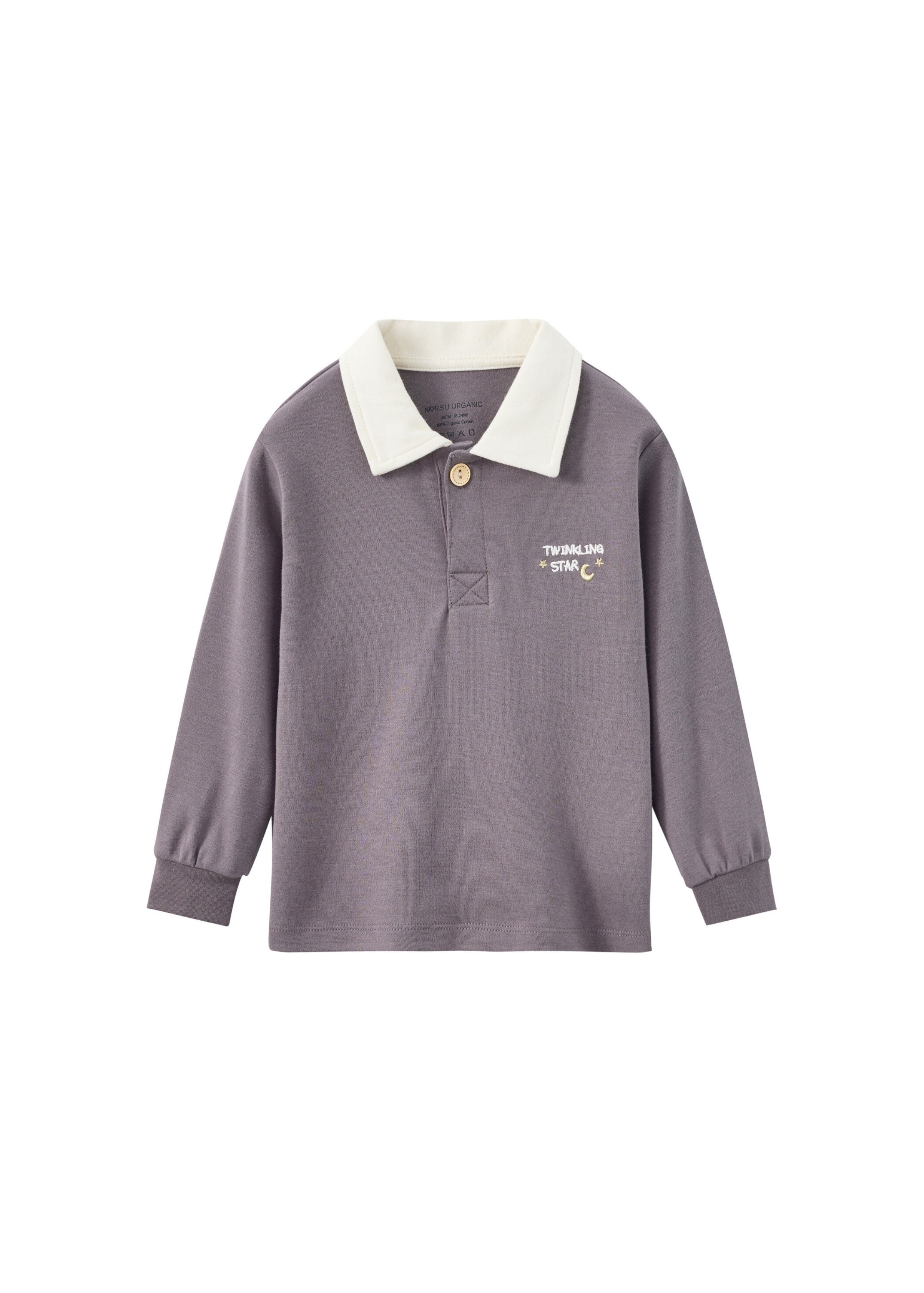 Toddler Organic Polo Shirt-Dark Grey