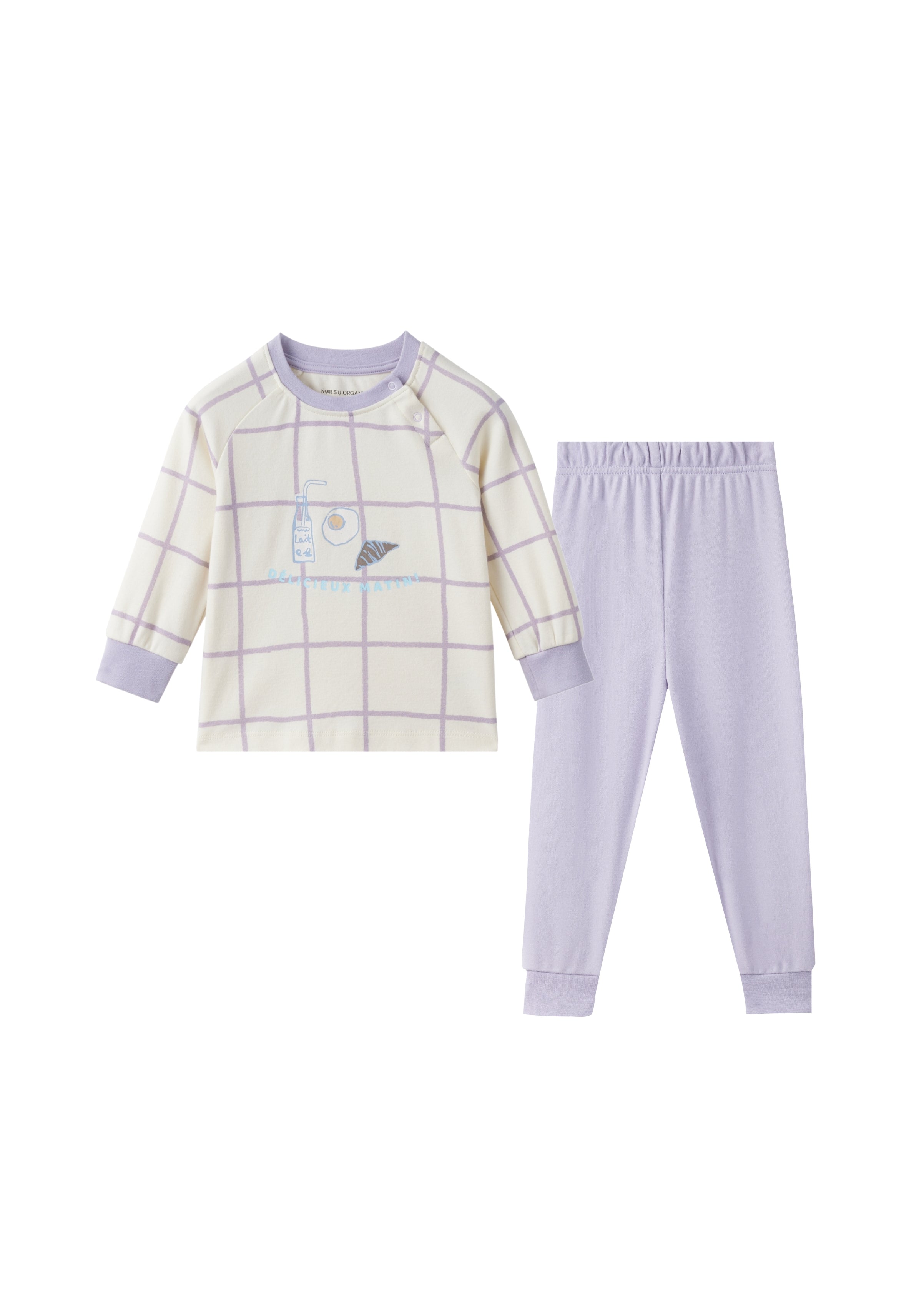 Organic Toddler Pajama Set-Milky