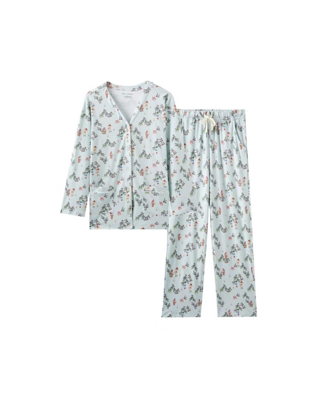 women elfs pajama set on a white background