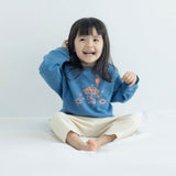Organic Cotton Toddler Sweatshirt-Blue Carousel