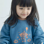 Organic Cotton Toddler Sweatshirt-Blue Carousel