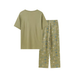 Women Short-sleeve Organic PJ Set-Marsh Green