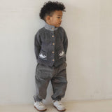 Toddler Organic Corduroy Pant-Elephant Grey