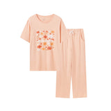Women Short-sleeve Organic PJ Set-Peach