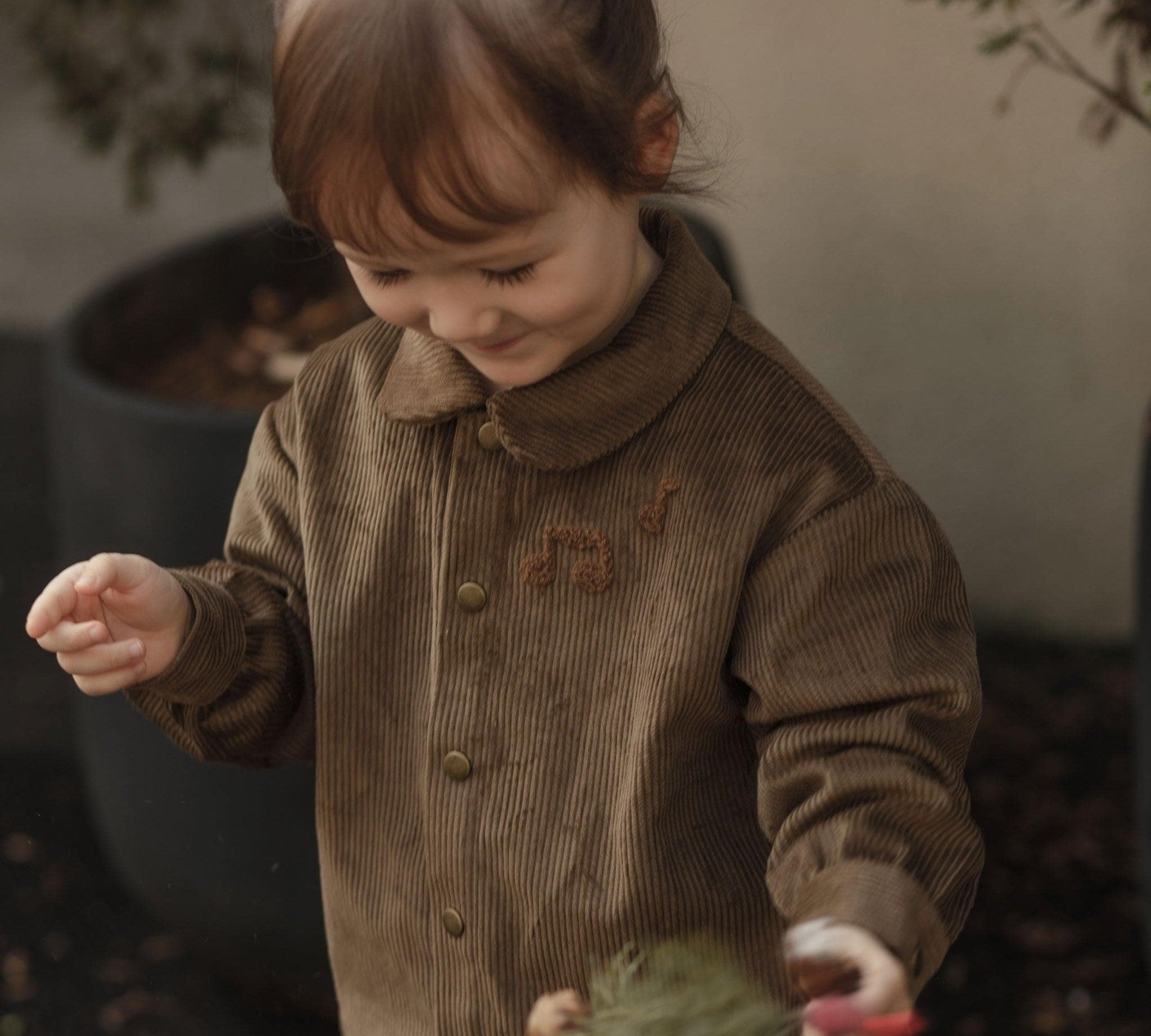 Organic Corduroy Toddler Shirt-Brown Norsu Organic