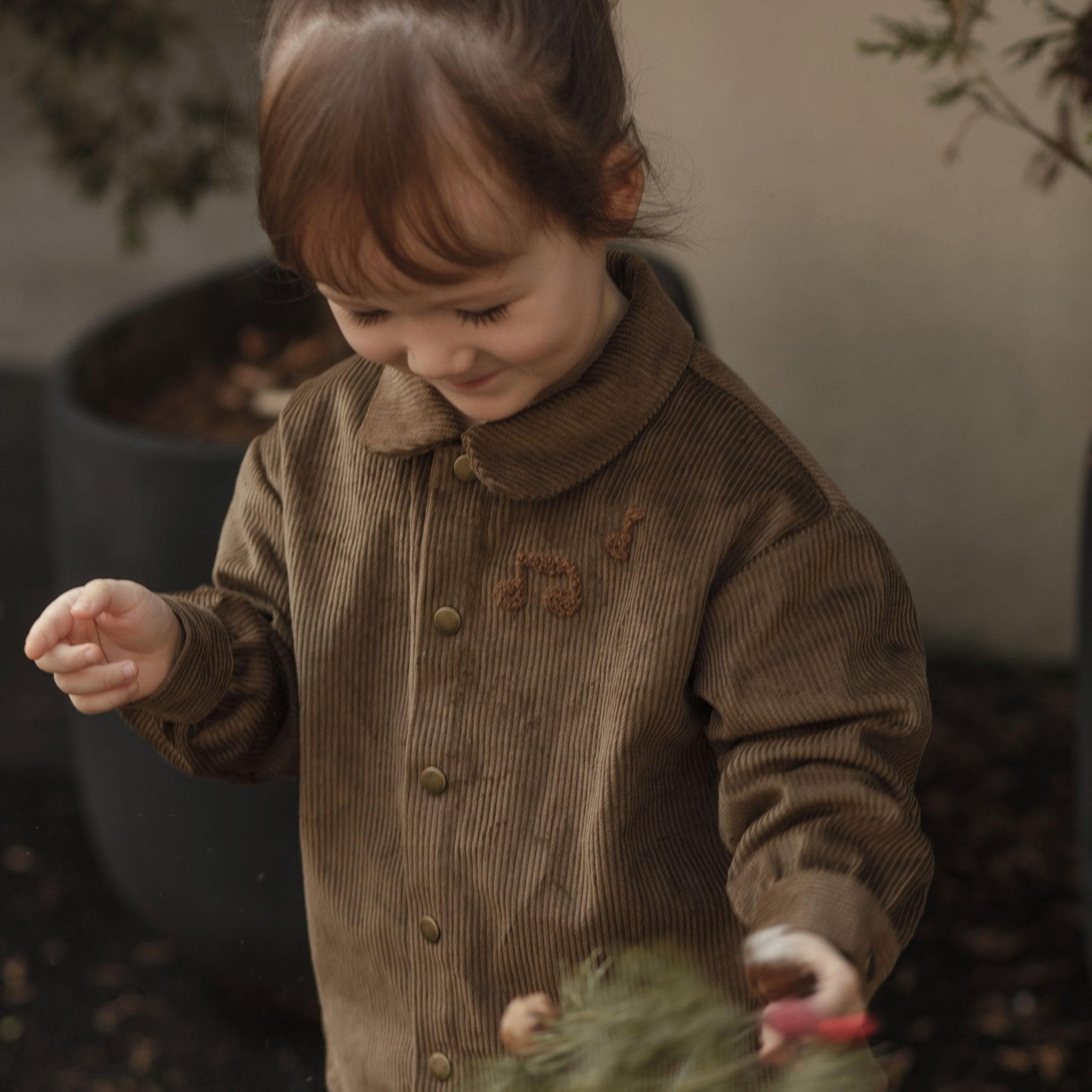 Organic Corduroy Toddler Shirt-Brown Norsu Organic