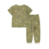 Organic Toddler Pajama Sets-Marsh Green