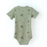 Baby Organic Cotton Short Sleeve Onesie-Green Circus - NORSU-ORGANIC