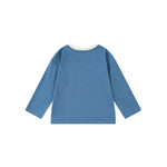 Toddler Long Sleeve Tee Shirt-Aegean Blue
