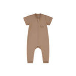 Organic Short-Sleeve Baby Zip-Up Sleeper-Affogat