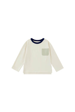 Toddler Long Sleeve Tee Shirt-Cream