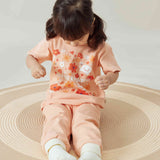 Organic Toddler Pajama Sets-Peach