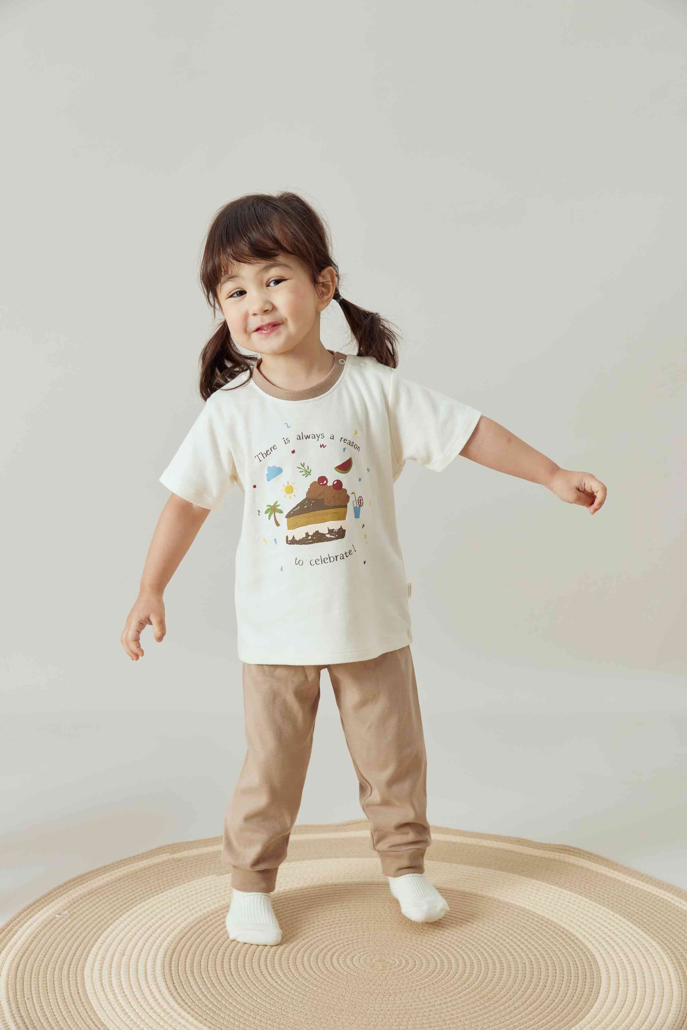 Organic Toddler Pajama Sets-Cream/Affogat