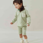 Ultra-soft Organic Toddler Bike Shorts -Tender Green