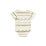 Baby Organic Kimono Short-sleeve Onesie-Cake Stripe