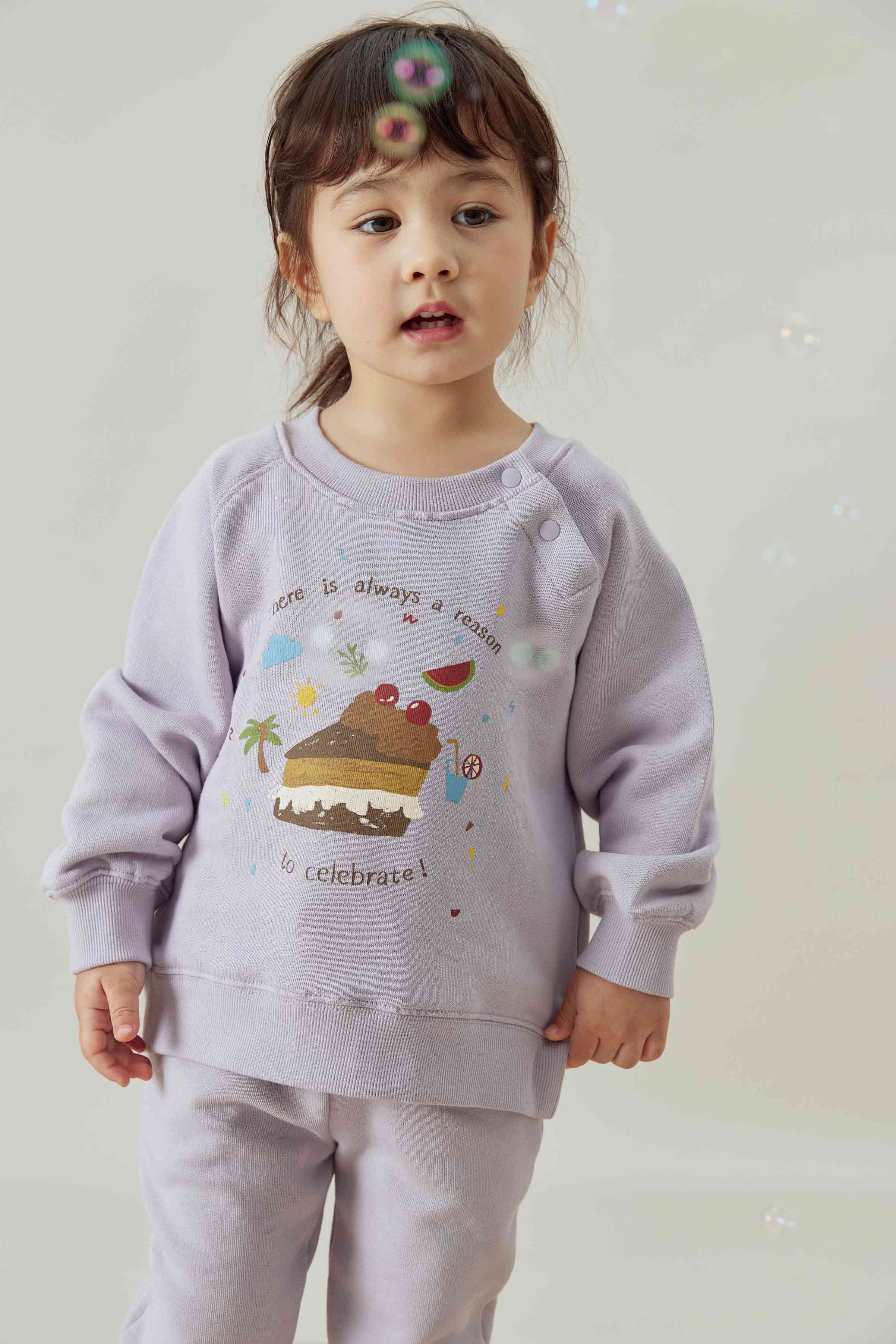 Toddler Organic Crew Neck Sweatshirt-Iris