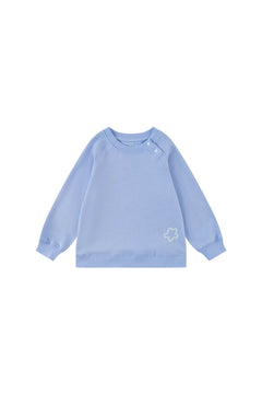 Toddler Organic Crew Neck Sweatshirt-Serenity Blue