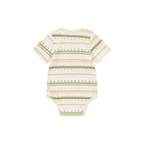 Baby Organic Short-Sleeve Onesie-Cake Stripe