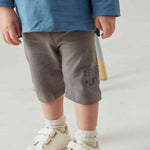 Ultra-soft Organic Toddler Bike Shorts -Elephant Grey