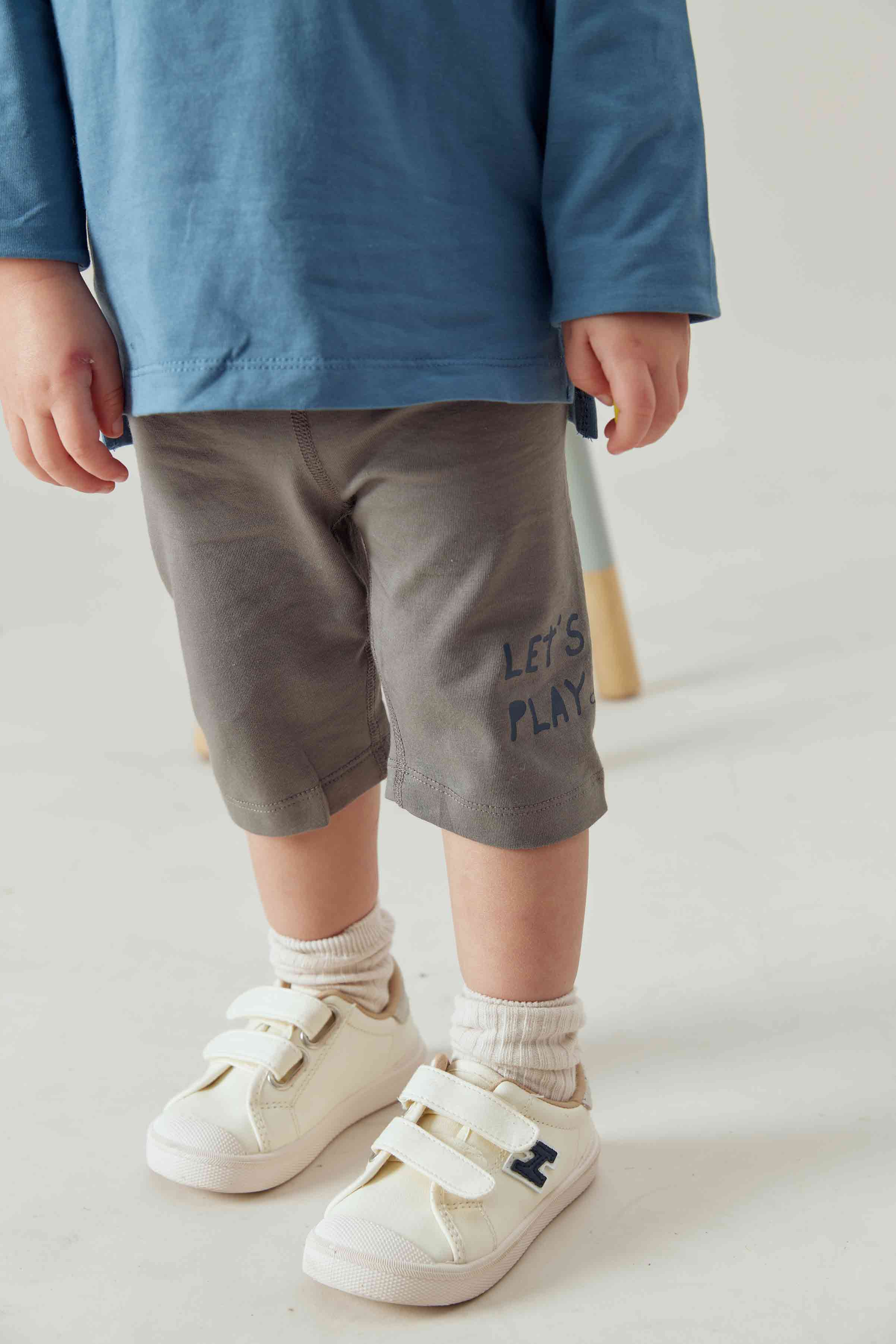 Ultra-soft Organic Toddler Bike Shorts -Elephant Grey