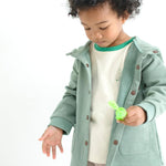 Organic Kids Four Seasons Elf-hat hooded jacket-Smoke Green - NORSU-ORGANIC
