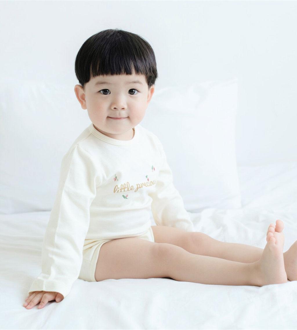 Baby Organic Cotton Long Sleeve Onesie-Little Precious - NORSU-ORGANIC