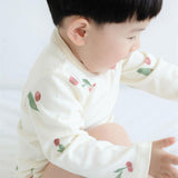 Baby Organic Cotton Long Sleeve Onesie-Berry Garden - NORSU-ORGANIC