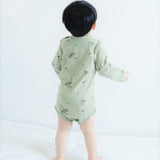 Baby Organic Cotton Long Sleeve Onesie-Green Circus - NORSU-ORGANIC