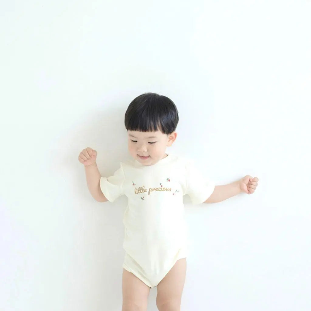 Baby Organic Cotton Short Sleeve Onesie-Little Precious - NORSU-ORGANIC