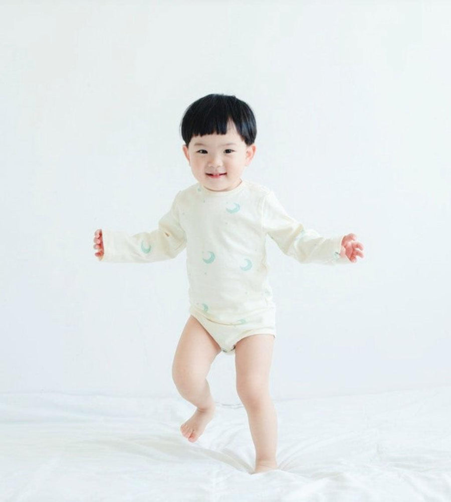 Baby Organic Cotton Long Sleeve Onesie-Midnight - NORSU-ORGANIC