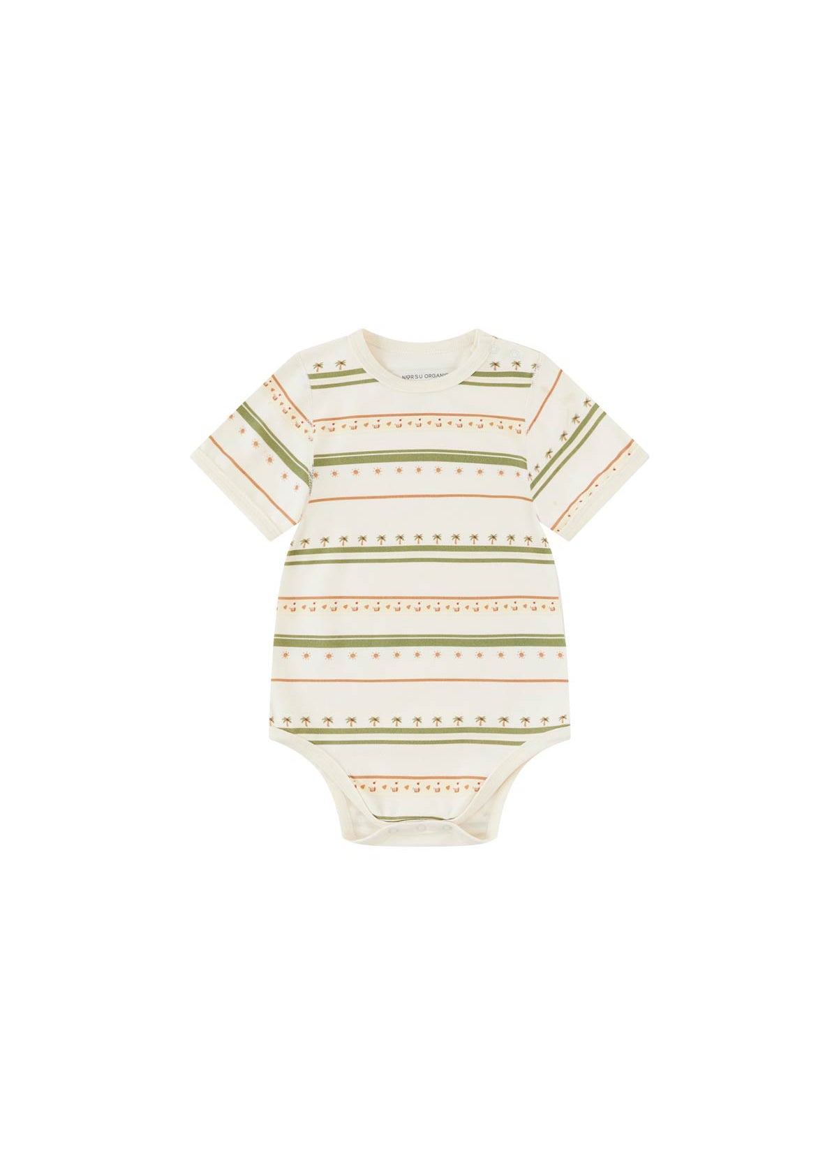 Baby Organic Short-Sleeve Onesie-Cake Stripe