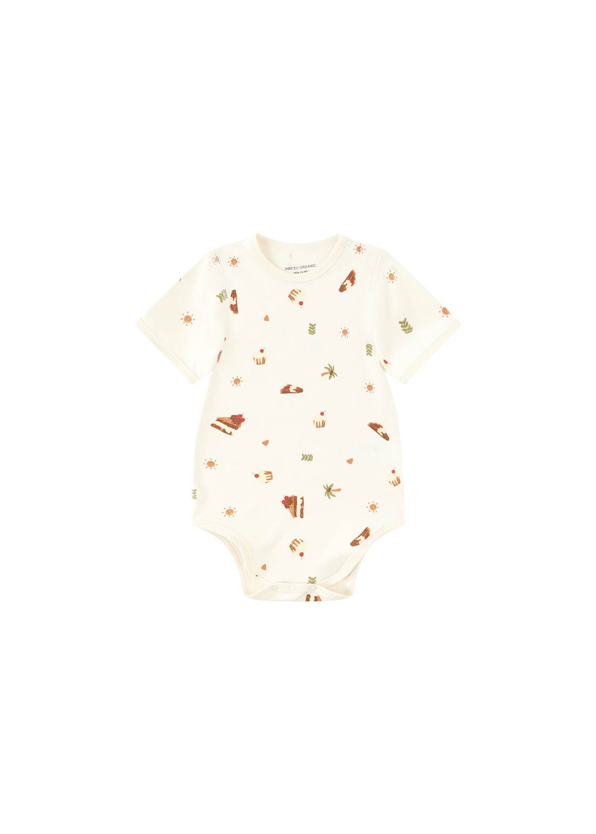 Baby Organic Short-Sleeve Onesie-Dessert Party