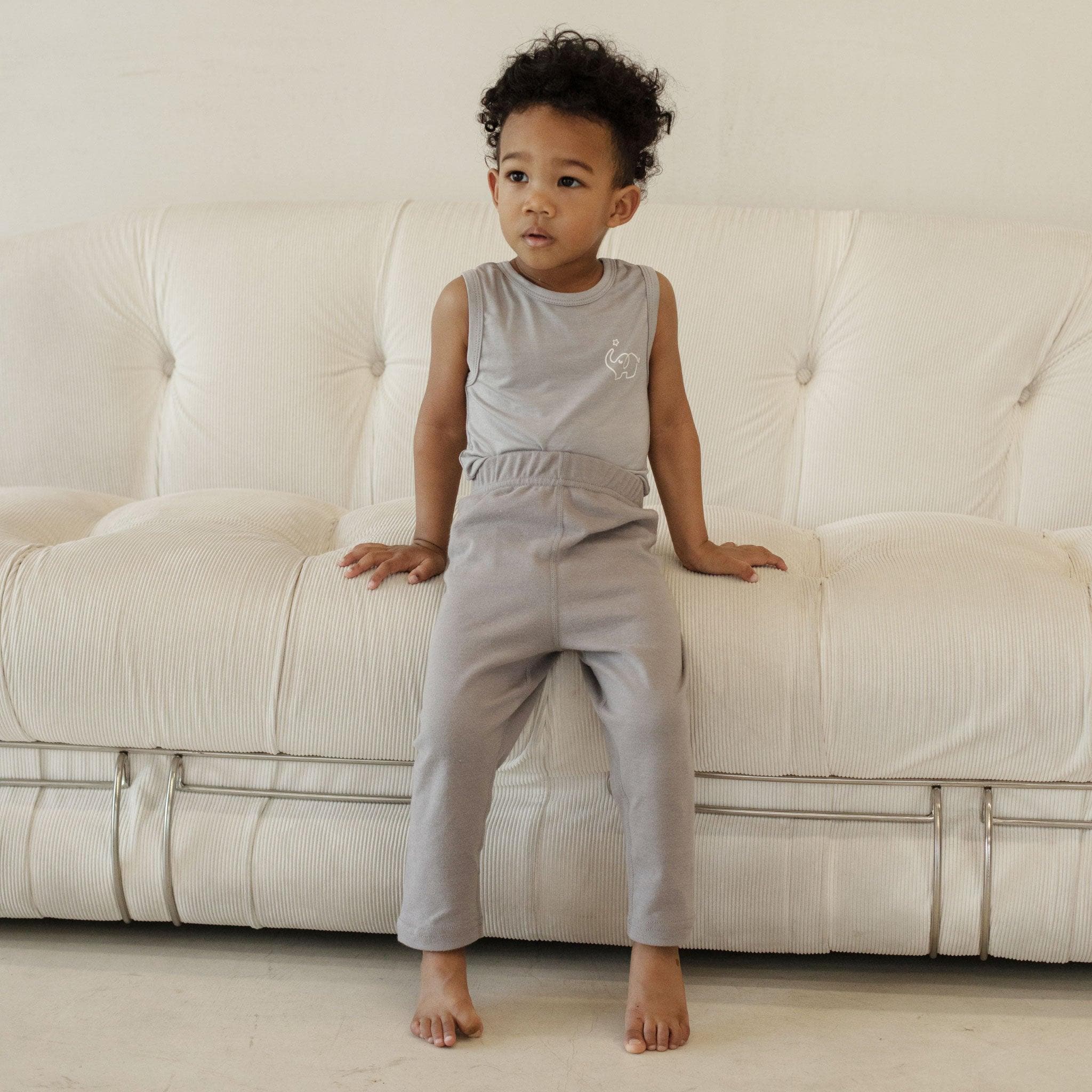 Organic Baby Kids Legging-Grey