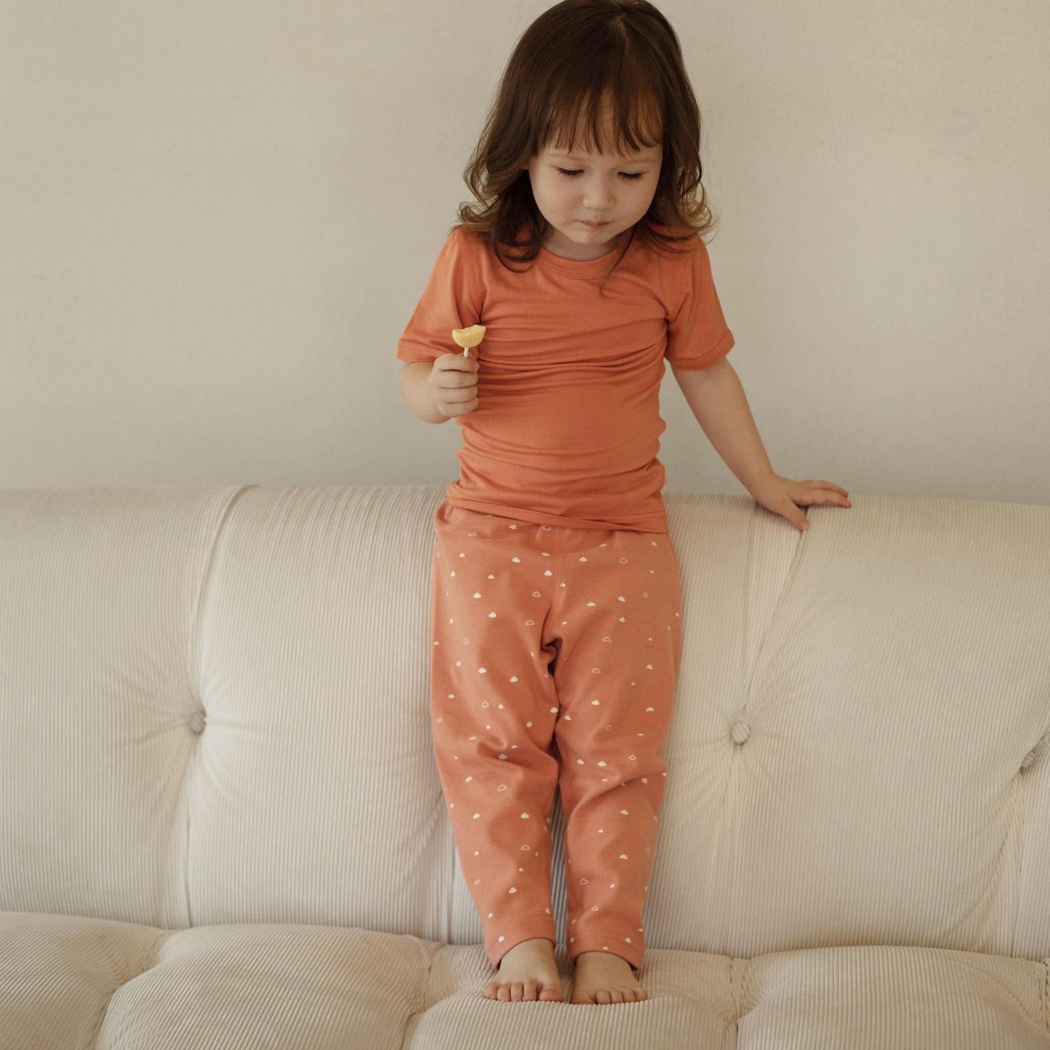 Organic Baby Kids Legging-Melon