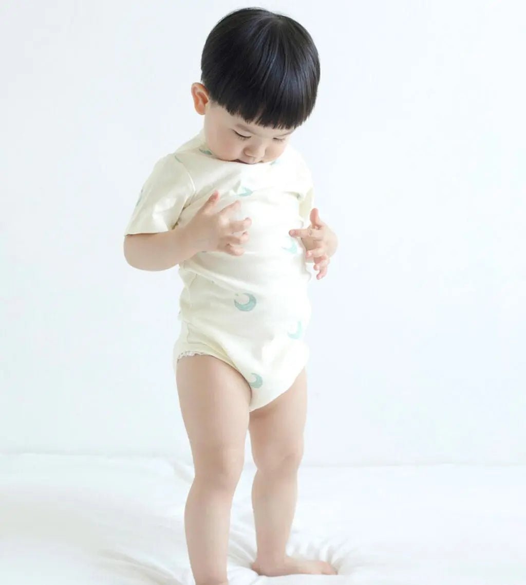 Baby Organic Cotton Short Sleeve Onesie-Midnight - NORSU-ORGANIC